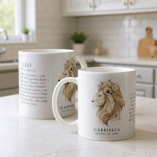 Personlig Lejonet Stjärntecken Horoskop Present Kaffemugg
