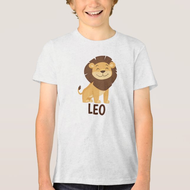 Personlig Lejonets Stjärntecken T Shirt (Framsida)
