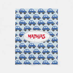 Personlig leksak bil mönster barn fleece filt