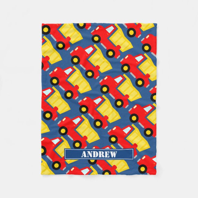 Personlig leksak lastbil filt för barn (Framsidan)