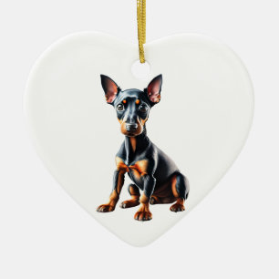 Personlig Leksak Manchester Terrier Puppy Julgransprydnad Keramik