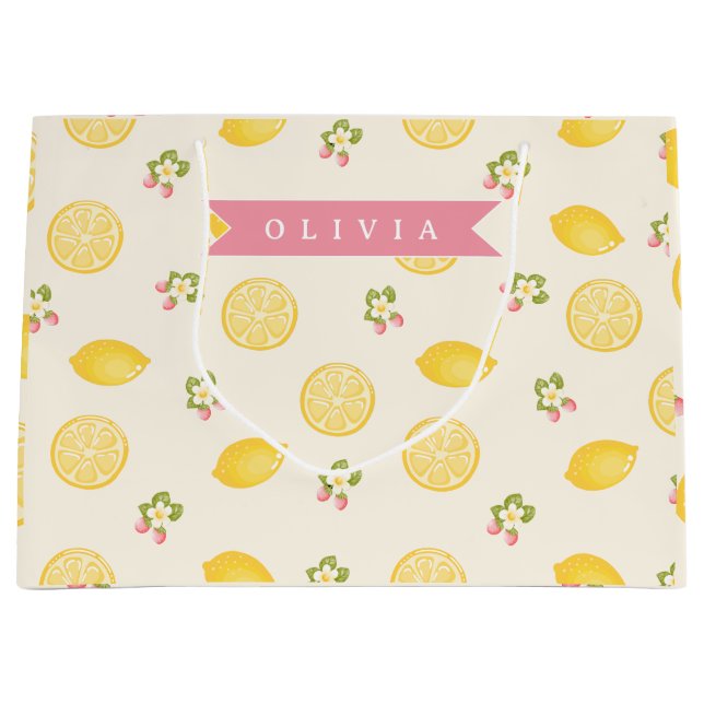 Personlig Lemon Floral Sommar Anpassat Namn (Framsidan)