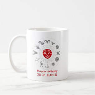 Personlig Leo Zodiac Birthday Gift Kaffemugg