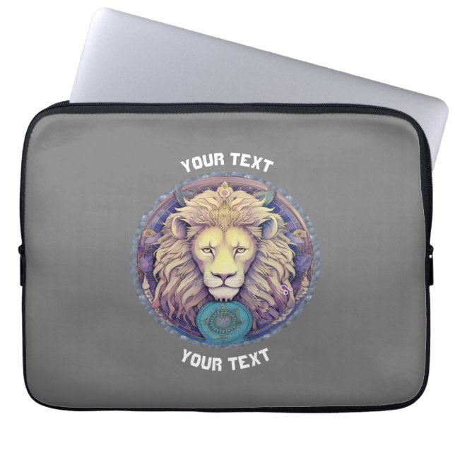 PERSONLIG LEO ZODIAC-SIGN LAPTOP FODRAL (Framsidan)