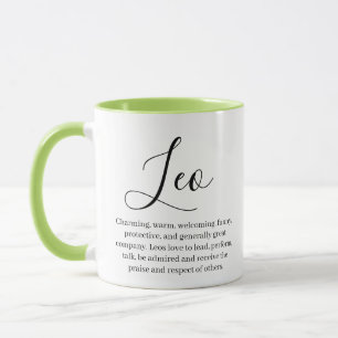 Personlig Leo Zodiac-tecken Namn och egenskaper Mugg