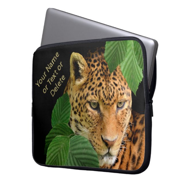 Personlig Leopard Fodral med din text (Framsidan Vänster)