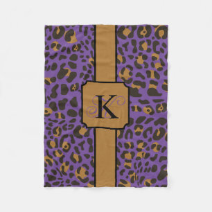 Personlig Leopard Jaguar Animal Print Mönster Fleecefilt