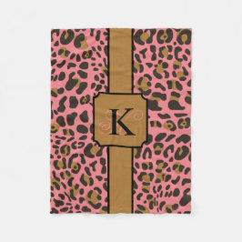 Personlig Leopard Jaguar Animal Print Mönster Fleecefilt