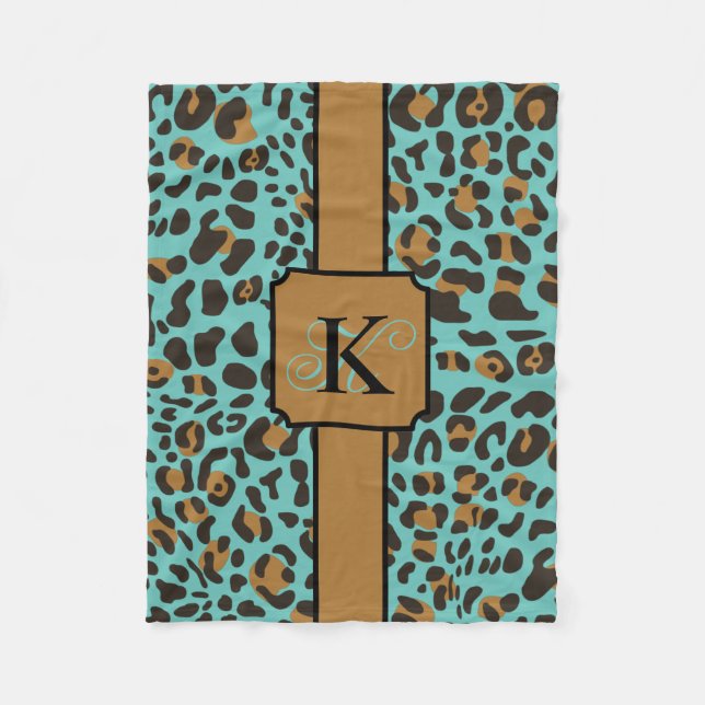 Personlig Leopard Jaguar Animal Print Mönster Fleecefilt (Framsidan)