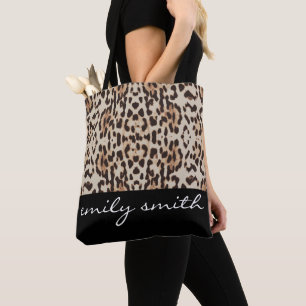 Personlig Leopard Mönster Tote Bag Tygkasse
