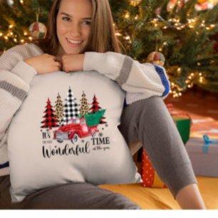 Personlig Leopard print plaid Julgran Kudde