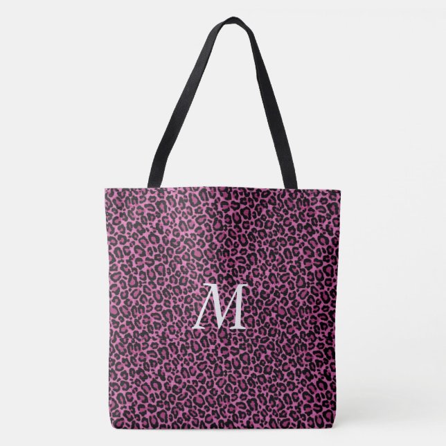 Personlig Leopard Print Tote Bag Tygkasse (Framsida)