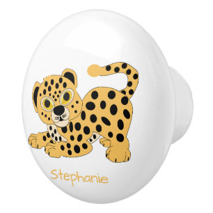 Personlig leoparddesign knopp