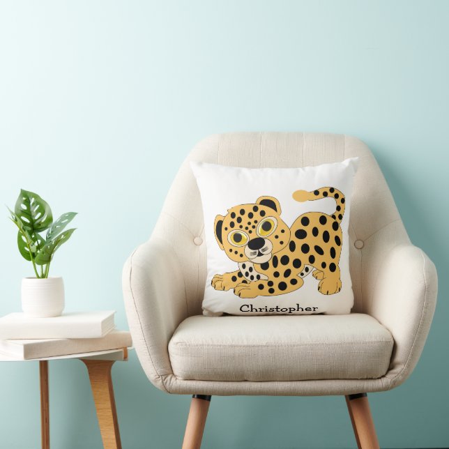 Personlig Leoparddesign Kudde (Stol)