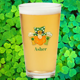 Personlig Leprechaun för St. Patrick's Day Glaskopp