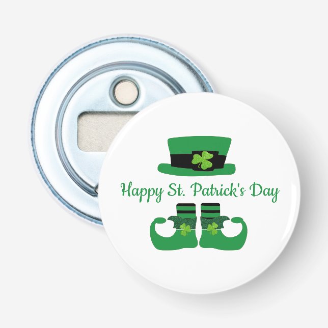 Personlig Leprechaun St. Patrick's Day-fest  Flasköppnare (Framsidan)