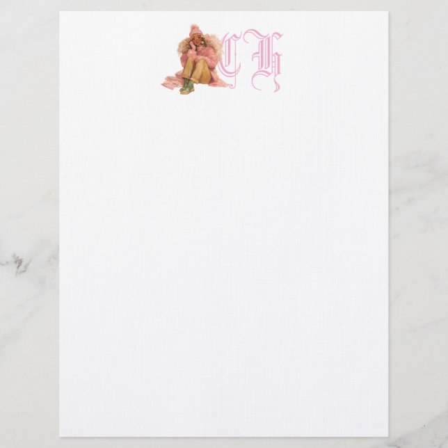 Personlig Letterhead för Black Girl Bok Älskare Brevhuvud (Framsida)
