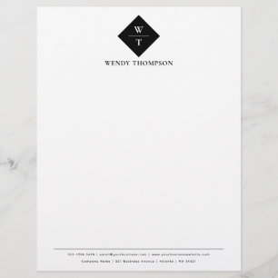 Personlig Letterhead Monogrammed mall Brevhuvud
