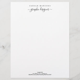 Personlig Letterhead Stationär  Enkel Höger Brevhuvud