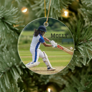 Personlig levande Cricket mamma liv foto  Julgransprydnad Keramik