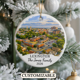 Personlig Lexington-ornament, anpassad Kentucky Julgransprydnad Keramik