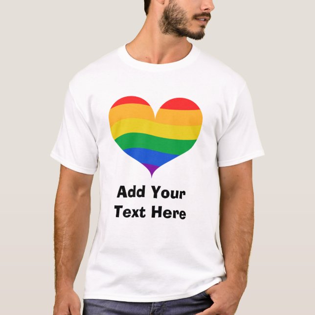 Personlig LGBT-Pride T-Shirt (Framsida)