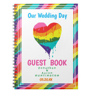 Personlig LGBT Rainbow Heart Anteckningsbok