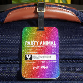 Personlig LGBTQ Pride Party Animal Bagagebricka