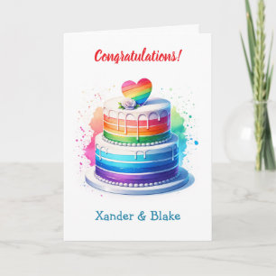Personlig LGBTQIA+ Gratulerar på Bröllop Kort