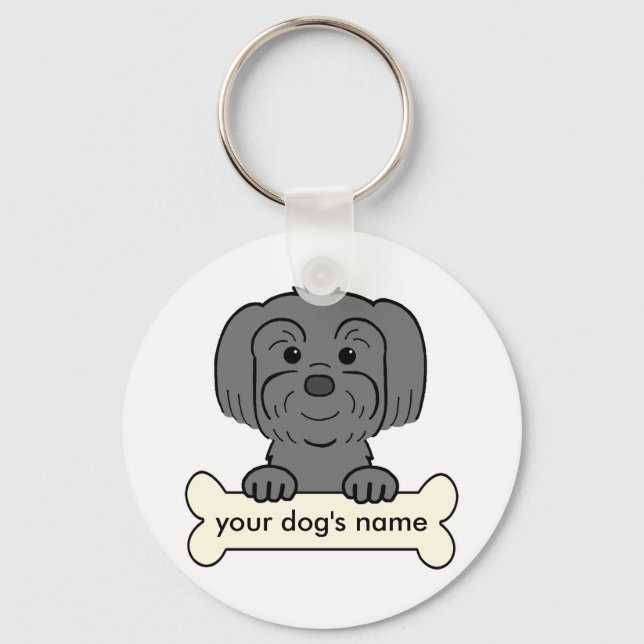 Personlig Lhasa Apso Nyckelring (Framsida)