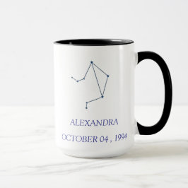 Personlig Libra Stjärnbildsmugg - Anpassad Zodiak Mugg