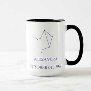 Personlig Libra Stjärnbildsmugg - Anpassad Zodiak Mugg