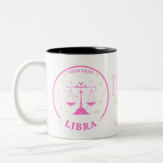 Personlig Libra Zodiac 11 oz Coffee Mugg (Vänster)