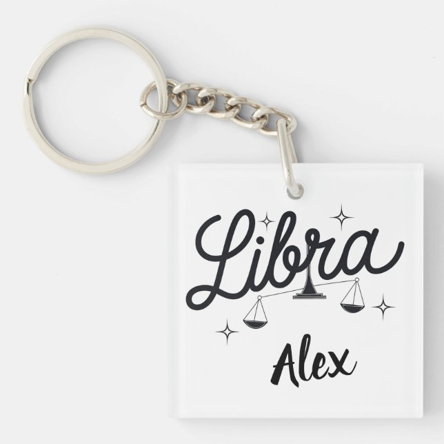 Personlig Libra Zodiac Sign Art (Framsidan)
