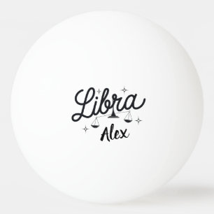 Personlig Libra Zodiac Sign Art Pingisboll