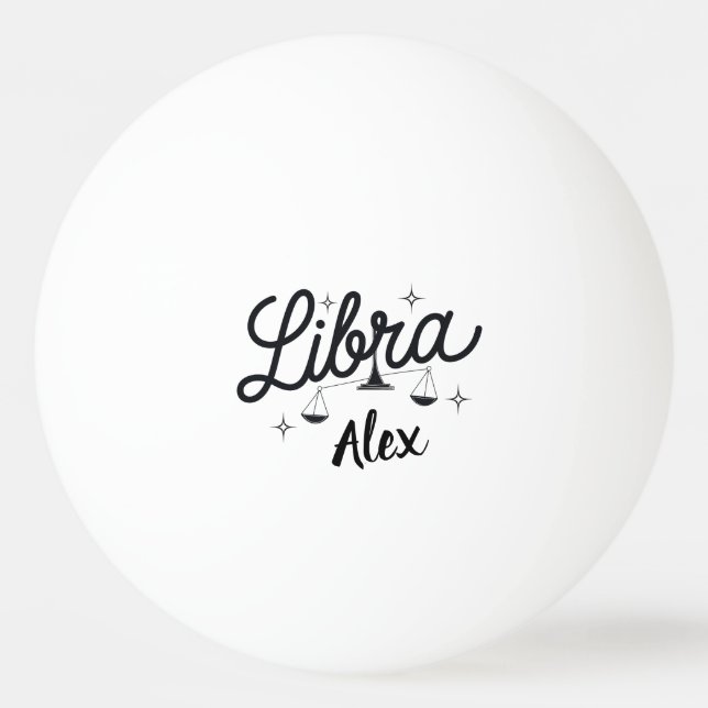 Personlig Libra Zodiac Sign Art Pingisboll (Framsidan)
