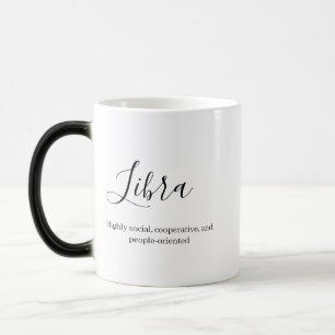 "Personlig Libra Zodiac-tecken Namn och spår" Magisk Mugg