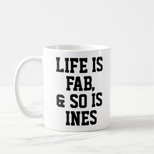 Personlig Life är Fab Humor Quote Slogan Mugg (Vänster)