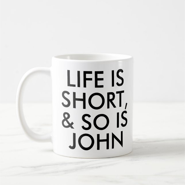 Personlig Life är Kort Humor citat Slogan Mugg (Vänster)