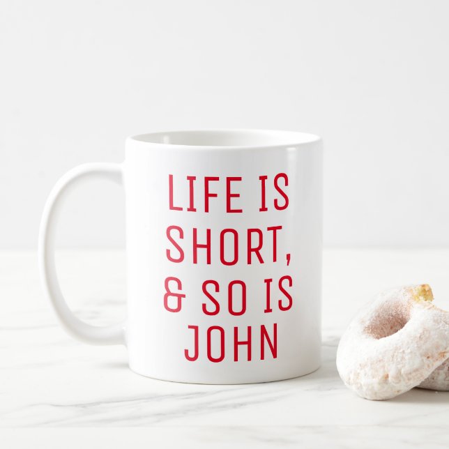 Personlig Life är Kort Humor citat Slogan Mugg (Med munk)