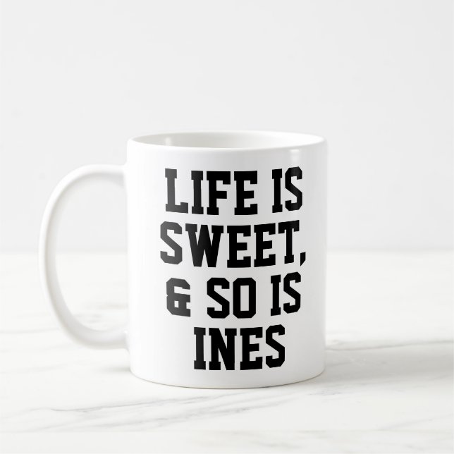 Personlig Life är Sweet Humor Quote Slogan Mugg (Vänster)