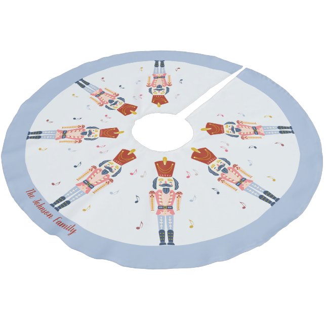 Personlig Light Blue Nutcracker Ballet Music Julgransmatta Borstad Polyester (Vinklad)