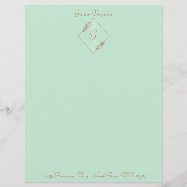 Personlig Light Blue Stationery Lakan (Framsida)