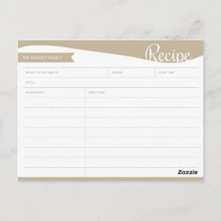 Personlig Light Brown & White Rececification Card Vykort