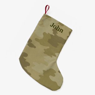 Personlig Light Camouflage jul Stock Liten Julstrumpa