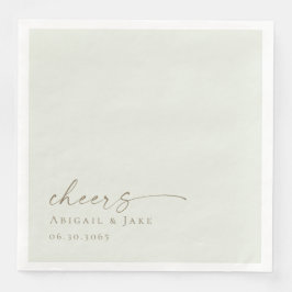 Personlig Light Sage Bröllop Middagslöjor Napkins Pappersservett