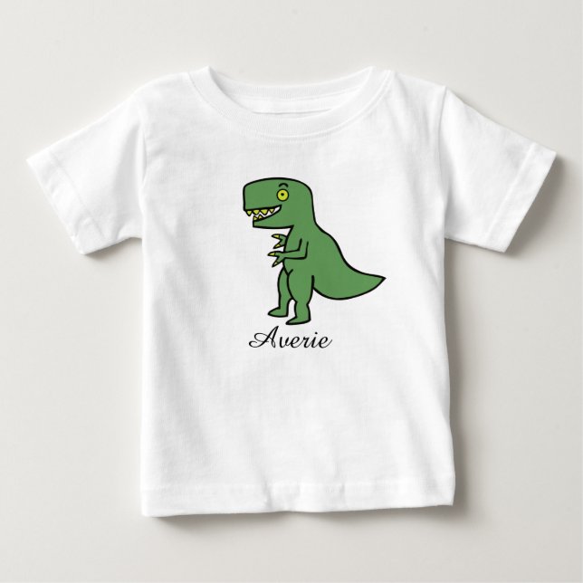 Personlig Li'l T-Rex T Shirt (Framsida)