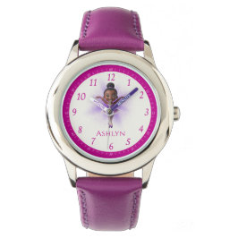 Personlig Lila Ballerina Dance Kids Learning Armbandsur