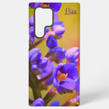 Personlig lila blomma Samsung-fodral