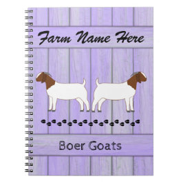 Personlig Lila Boer Goat Farm Anteckningsbok